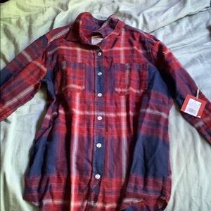 Red and blue plaid flannel